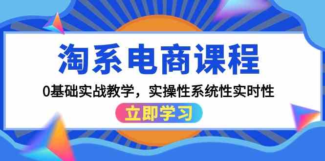 淘系电商课程，0基础实战教学，实操性系统性实时性（15节课）-红果网创